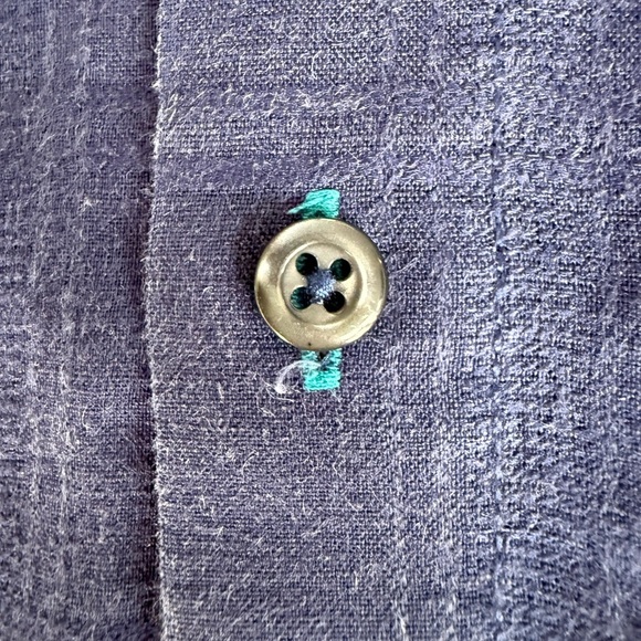 Tommy Bahama Navy Linen Blend Button Up Shirt Men’s Large - Picture 6 of 13